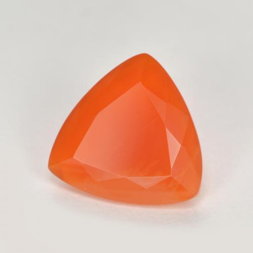 9,17 ctw natürlicher Leuchtendes Orange Feueropal, Trillion, Transparent