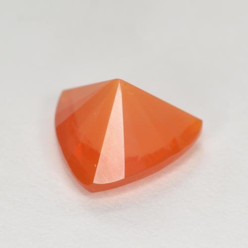 9,17 ctw natürlicher Leuchtendes Orange Feueropal, Trillion, Transparent