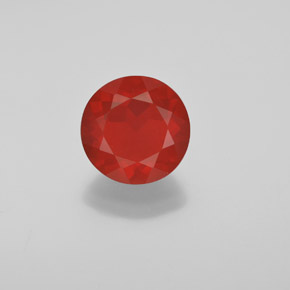 1,79 ctw natürlicher orangefarbener Feueropal, Rundschliff, Transparent
