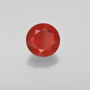1,79 ctw natürlicher orangefarbener Feueropal, Rundschliff, Transparent