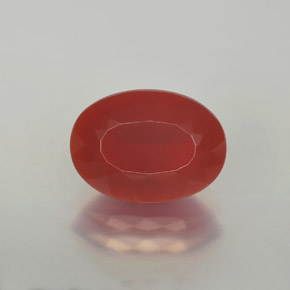 9,17 ctw natürlicher Feuerrot Feueropal, Oval Schliff, Lichtdurchlässig