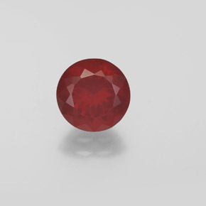 1,27 ctw natürlicher roter Feueropal, Transparent, Transparent / Lichtdurchlässig