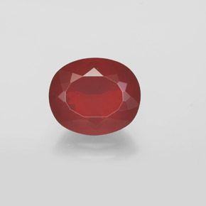 1,95 ctw natürlicher roter Feueropal, Transparent, Transparent / Lichtdurchlässig