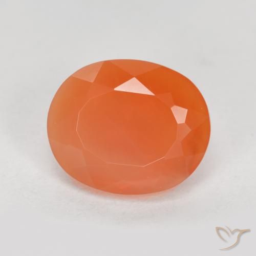 1.62ct Natürlicher Mittelorange Feueropal, Oval, Transparent