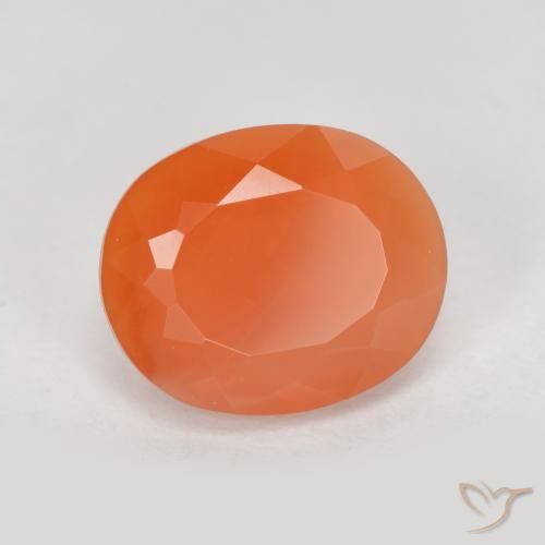 9,17 ctw natürlicher Mittelorange Feueropal, Oval, Transparent