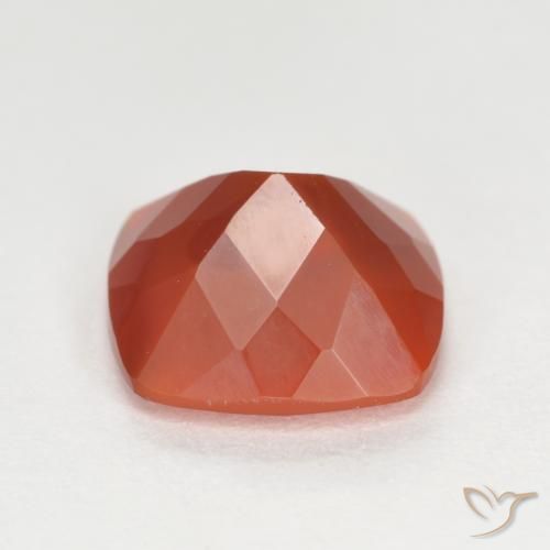 9,17 ctw natürlicher Hellorange Rot Feueropal, Kissen, Transparent / Lichtdurchlässig