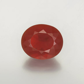 2,96 ctw natürlicher roter Feueropal, Transparent, Transparent / Lichtdurchlässig