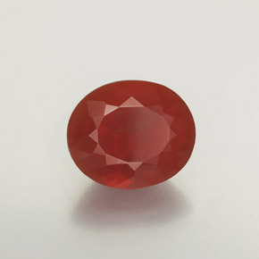 2,96 ctw natürlicher roter Feueropal, Transparent, Transparent / Lichtdurchlässig