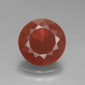2,11 ctw natürlicher orangefarbener Feueropal, Rundschliff, Transparent
