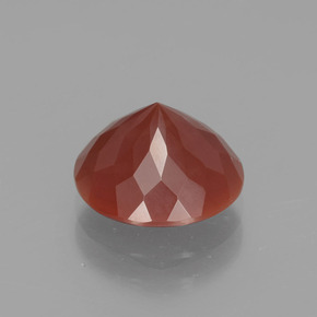 2,11 ctw natürlicher orangefarbener Feueropal, Rundschliff, Transparent