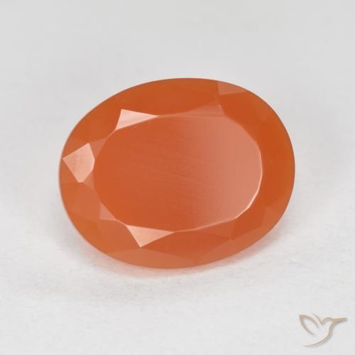 9,17 ctw natürlicher Feuerorange Feueropal, Oval, Transparent