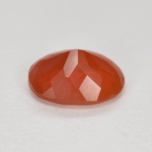9,17 ctw natürlicher orange-rot Feueropal, Oval Schliff, Transparent