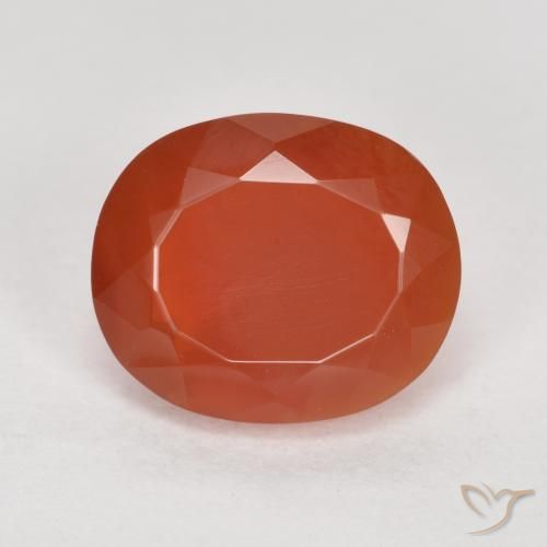 1.85ct Natürlicher orange-rot Feueropal, Oval, Transparent