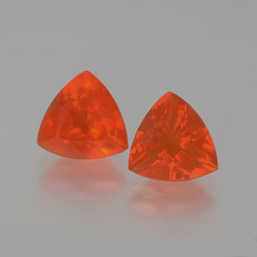  ct natürliche orangefarbener Feueropal-Edelsteine, Trillion, Transparent