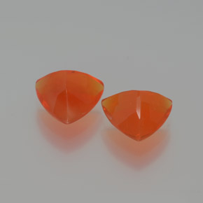  ct natürliche orangefarbener Feueropal-Edelsteine, Trillion, Transparent
