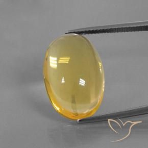 15.79ct Natürlicher Gold-Orange Feueropal, Oval, Transparent