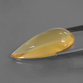 9,17 ctw natürlicher Golden Feueropal, Birnenform, Transparent