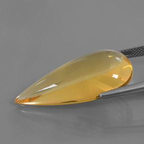 9,17 ctw natürlicher Mittelgold Feueropal, Birnenform, Transparent