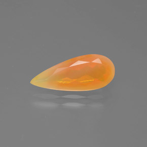 1,64 ctw natürlicher orangefarbener Feueropal, Birnenform, Transparent