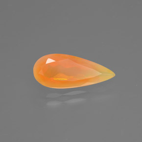 1,64 ctw natürlicher orangefarbener Feueropal, Birnenform, Transparent