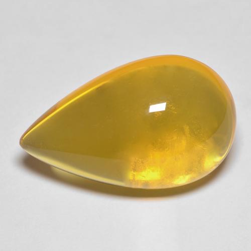 9,17 ctw natürlicher Gold-Orange Feueropal, Birnenform, Transparent