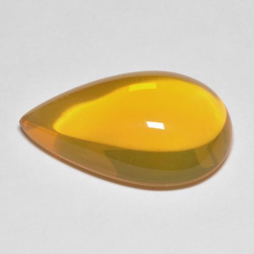9,17 ctw natürlicher Gold-Orange Feueropal, Birnenform, Transparent