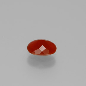 0,49 ctw natürlicher orangefarbener Feueropal, Oval Schliff, Transparent