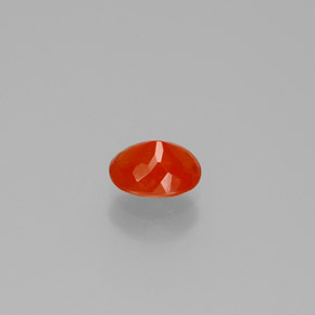 9,17 ctw natürlicher rötlich-orange Feueropal, Oval Schliff, Transparent