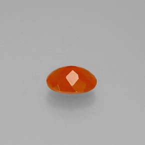 0,75 ctw natürlicher Orange Feueropal, Oval Schliff, Transparent