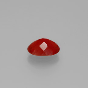 0,89 ctw natürlicher orangefarbener Feueropal, Oval Schliff, Transparent