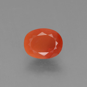 9,17 ctw natürlicher rötlich-orange Feueropal, Oval Schliff, Transparent