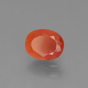9,17 ctw natürlicher rötlich-orange Feueropal, Oval Schliff, Transparent