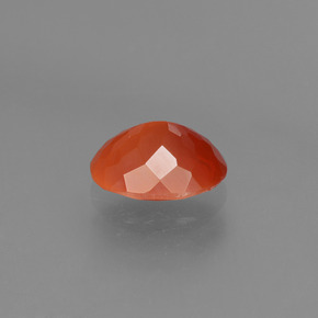 9,17 ctw natürlicher rötlich-orange Feueropal, Oval Schliff, Transparent