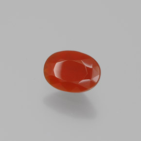 9,17 ctw natürlicher rötlich-orange Feueropal, Oval Schliff, Transparent