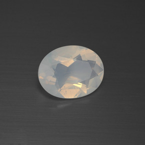 1,21 ctw natürlicher weißer Feueropal, Oval Schliff, Transparent