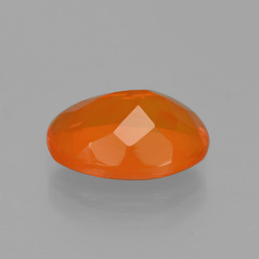 2,00 ctw natürlicher orangefarbener Feueropal, Oval Schliff, Transparent