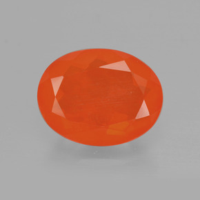 9,17 ctw natürlicher Feuerorange Feueropal, Oval Schliff, Transparent