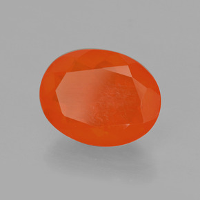 9,17 ctw natürlicher Feuerorange Feueropal, Oval Schliff, Transparent