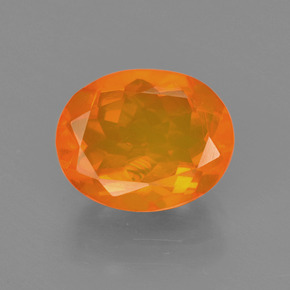 9,17 ctw natürlicher Orange Feueropal, Oval Schliff, Transparent
