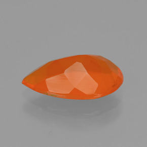 1,46 ctw natürlicher orangefarbener Feueropal, Birnenform, Transparent