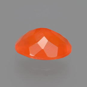 1,63 ctw natürlicher orangefarbener Feueropal, Oval Schliff, Transparent