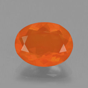 9,17 ctw natürlicher Orange Feueropal, Oval Schliff, Transparent