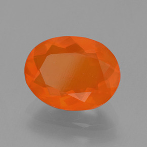 9,17 ctw natürlicher Orange Feueropal, Oval Schliff, Transparent