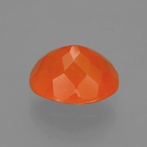 9,17 ctw natürlicher Orange Feueropal, Oval Schliff, Lichtdurchlässig