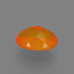 1,27 ctw natürlicher orangefarbener Feueropal, Oval Schliff, Transparent
