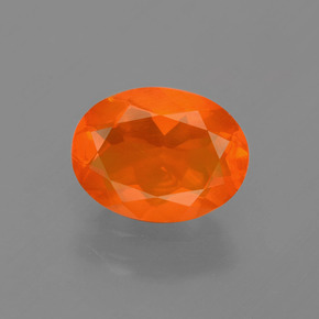 9,17 ctw natürlicher Orange Feueropal, Oval Schliff, Transparent