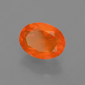 9,17 ctw natürlicher Orange Feueropal, Oval Schliff, Transparent