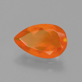 9,17 ctw natürlicher Orange Feueropal, Birnenform, Transparent