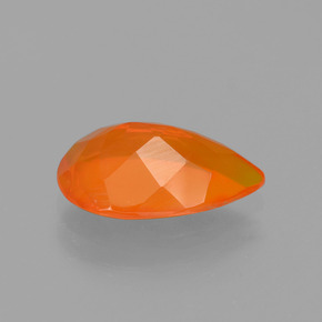 9,17 ctw natürlicher Orange Feueropal, Birnenform, Transparent