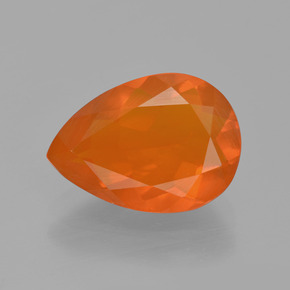 9,17 ctw natürlicher Orange Feueropal, Birnenform, Transparent
